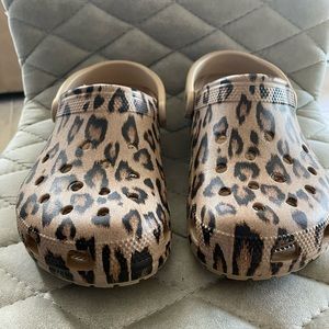 Cheetah Crocs Size 9 Worn Twice
